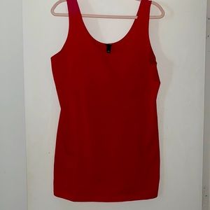 Cropped cotton red dress!